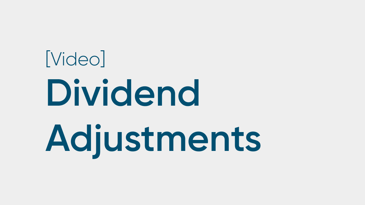 Ordinary vs Non-Ordinary Dividend Adjustments
