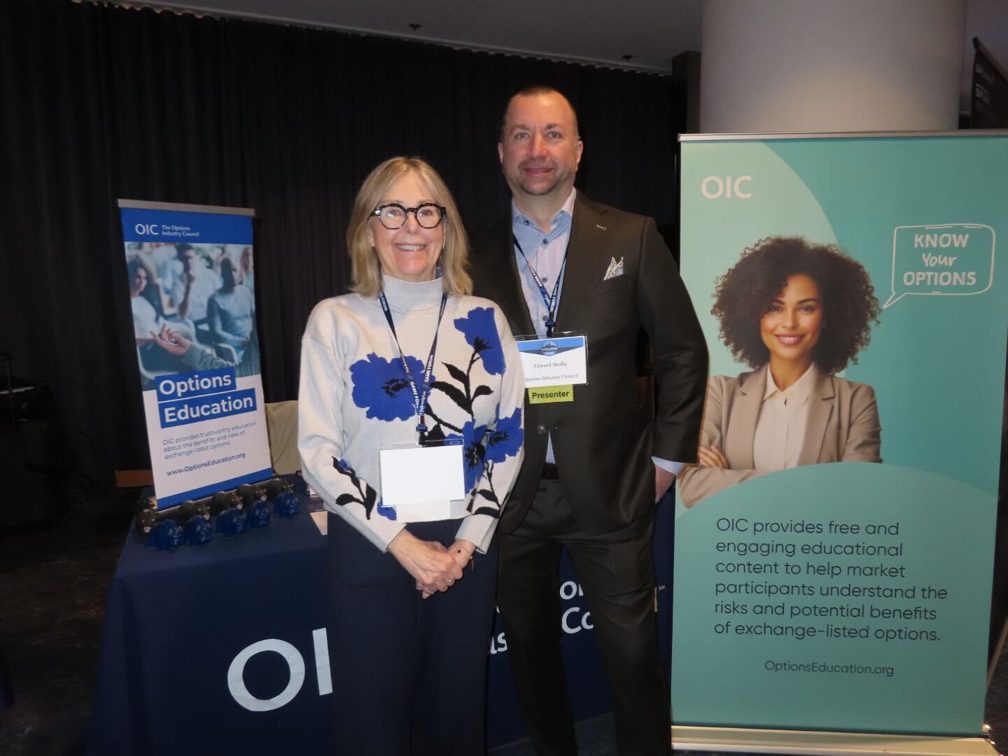 Ed Modla and Roma Colwell and GAME Forum at OIC Booth