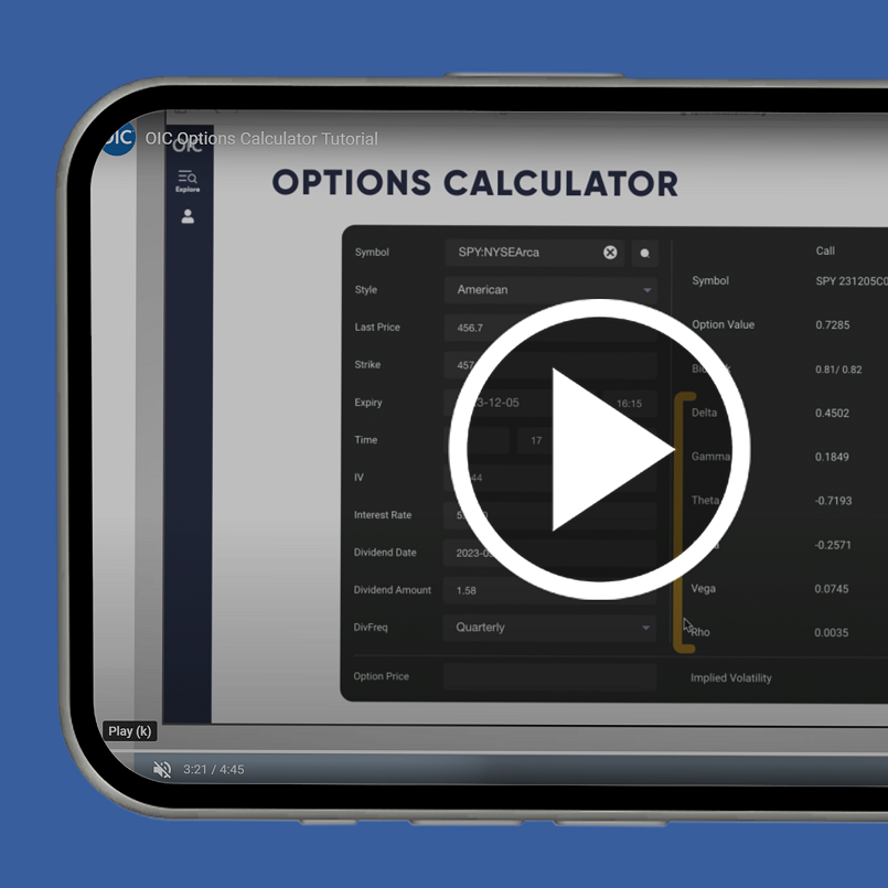 Options Calculator Tutorial 